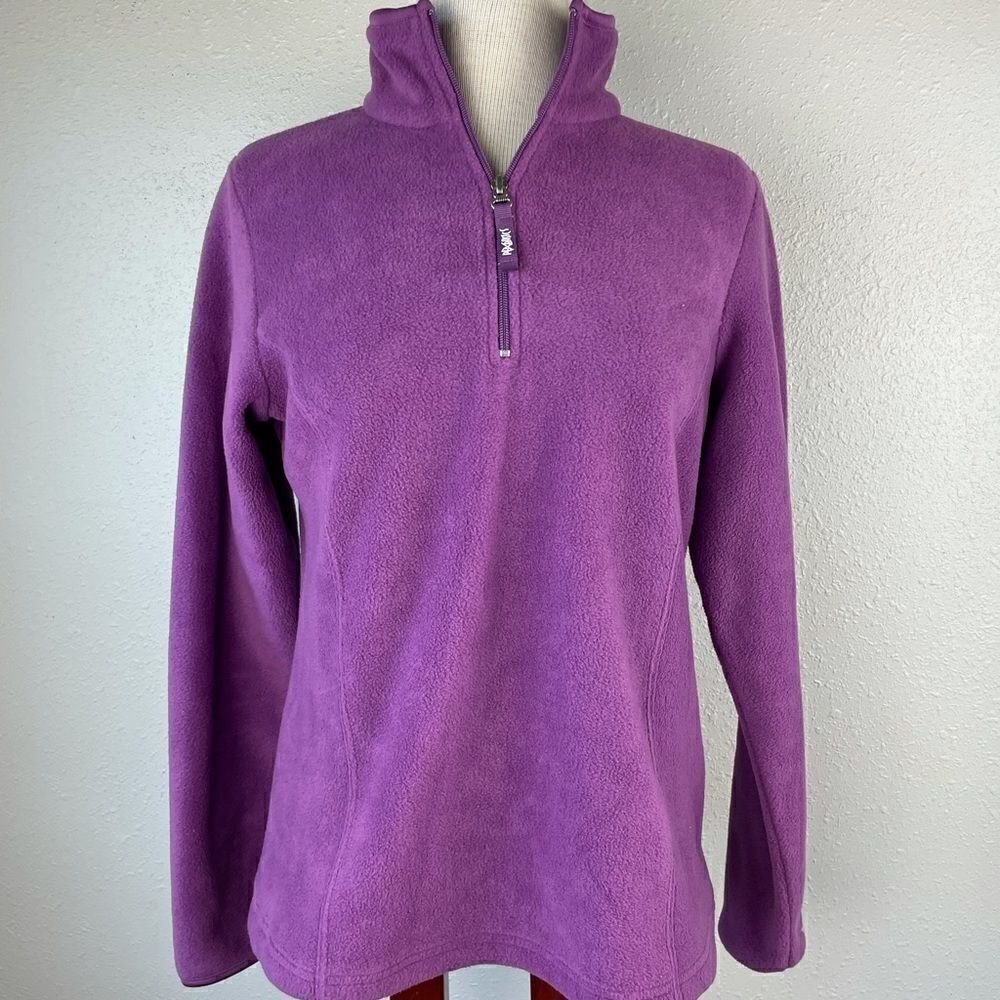 PBX Basics Purple Quarter Zip Pullover Fleece and Matching Sweat Pants EUC